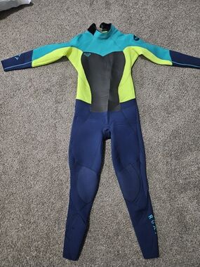 Roxy Syncro 4/3 Full Wetsuit Women’s Size 16 Back Zip Surf Dive Suit